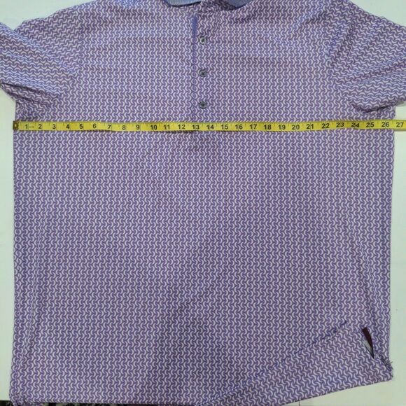 Greyson Mens Graphic Moonshine Wildflower Performance Polo Size XL Purple Golf - Picture 8 of 9